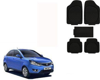 Autorepute Rubber Standard Mat For  Tata Zest(Black)