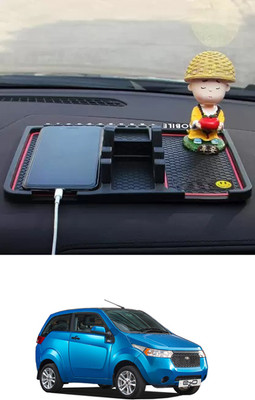 RONISH Rubber, Silicone, Vinyl Standard Mat For  Mahindra e2o(Black)