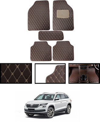 MATIES Leatherite Standard Mat For  Skoda Kodiaq(Brown)
