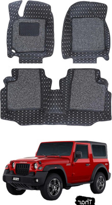 FF TRADERS Leatherite 7D Mat For  Mahindra Thar(Black, Silver)