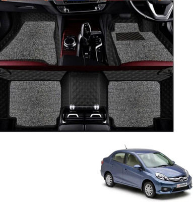 Autoclow Leatherite 7D Mat For  Honda Amaze(Black, Silver)