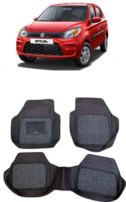 FF TRADERS Leatherite 7D Mat For  Maruti Suzuki Alto(Red, Black)