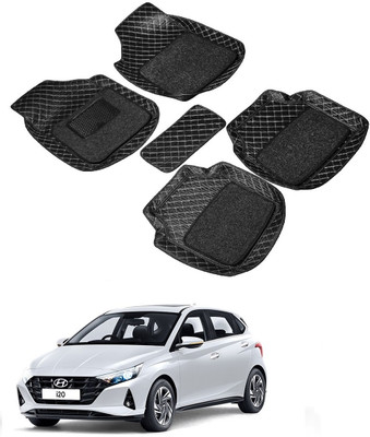 Autocom Leatherite 7D Mat For  Hyundai i20(Black)