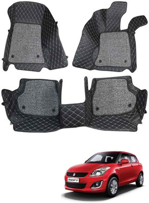Kuntail Enter Leather 7D Mat For  Maruti Suzuki Swift(Black)