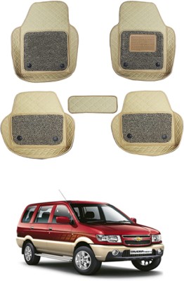 MATIES Leatherite 7D Mat For  Chevrolet Tavera(Beige)