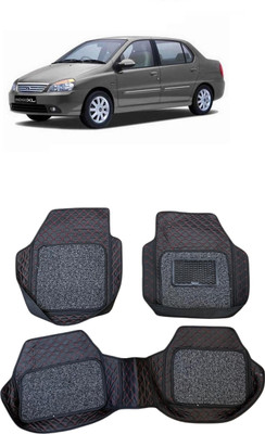 ARNEJA Leatherite 7D Mat For  Tata Indigo XL(Red, Black)