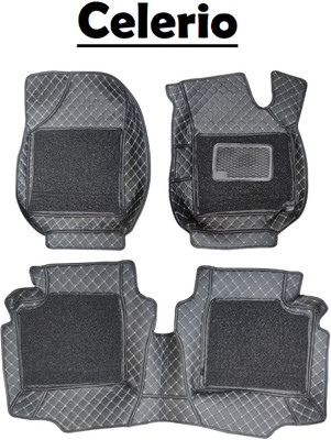 Autoxygen Leatherite 7D Mat For  Maruti Celerio(Black)