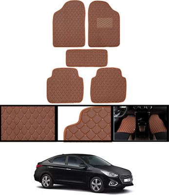 CCMM Leatherite Standard Mat For  Hyundai Verna(Brown)