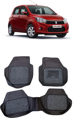Arnejas Leatherite 7D Mat For  Maruti Suzuki Celerio(Red, Black)