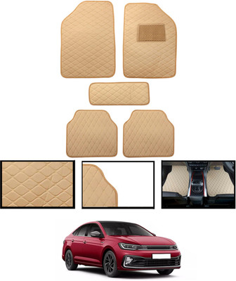 CCMM Leatherite Standard Mat For  Volkswagen Virtus(Beige)