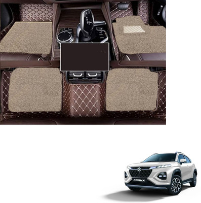 Autoclow Leatherite 7D Mat For  Maruti Suzuki Fronx(Brown, Beige)
