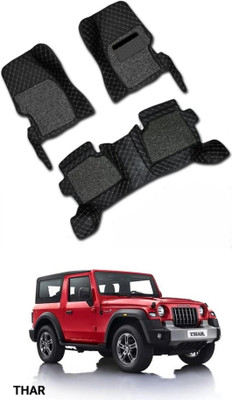 onefit enterprises Leatherite 7D Mat For  Mahindra Thar(Black)