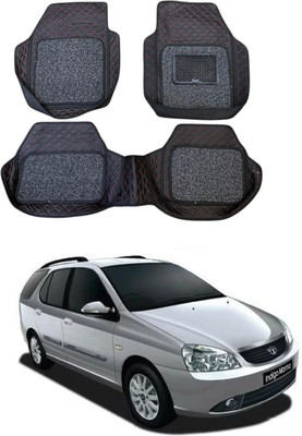 ARNEJA Leatherite 7D Mat For  Tata Indigo Marina(Red, Black)