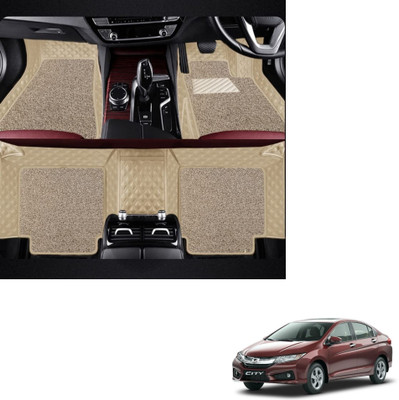 Autoclow Leatherite 7D Mat For  Honda City(Beige)