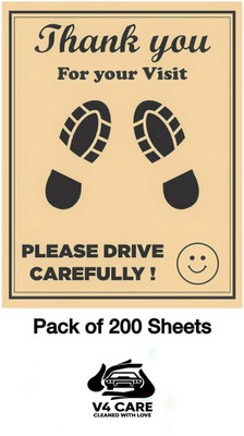 V4CARE Paper Disposable Paper Mat For  Universal For Car(Brown)