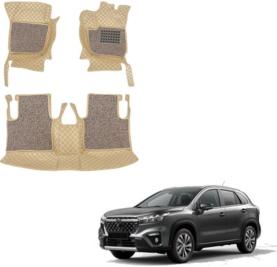 AUTOiSTiX Leatherite 7D Mat For  Maruti S-Cross(Beige, Maroon)