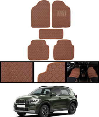 MATIES Leatherite Standard Mat For  Kia Sonet(Brown)