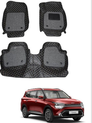 TOFIT ENTERPRISE Leatherite 7D Mat For  Kia Carens(Black)