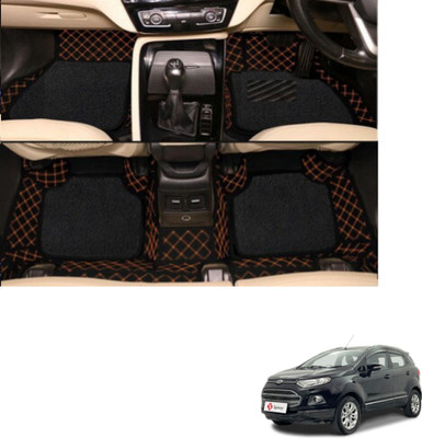 Autoclow Leatherite 7D Mat For  Ford Ecosport(Black, Brown)