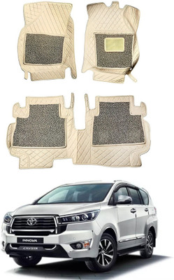 Autorepute Leather 7D Mat For  Toyota Innova Crysta(White, Grey)