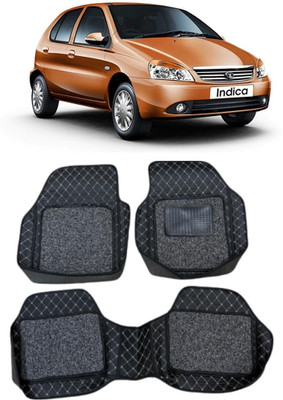ARNEJA Leatherite 7D Mat For  Tata Indica(Silver, Black)