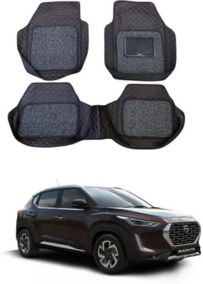 Autocom Leatherite 7D Mat For  Nissan Magnite(Red, Black)