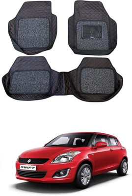 ARNEJA Leatherite 7D Mat For  Maruti Suzuki Swift(Red, Black)