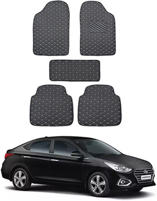 MATIES Leatherite Standard Mat For  Hyundai Verna(Black)