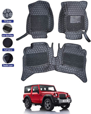 MATIES Leatherite 8D Mat For  Mahindra Thar(Black)