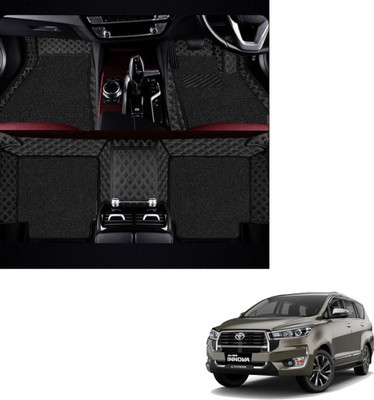 Autoclow Leatherite 7D Mat For  Toyota Innova Crysta(Silver, Black)