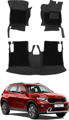 TOFIT ENTERPRISES Leatherite 7D Mat For  Kia Sonet(Black, Black)