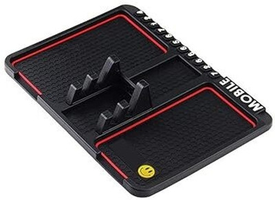 SarvoTeleweb Rubber Tray Mat For  Universal For Car(Black)