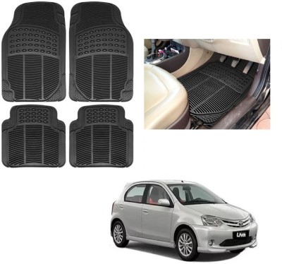 ROSHNEER ENTERPRISES Rubber Standard Mat For  Toyota Etios Liva(Black)