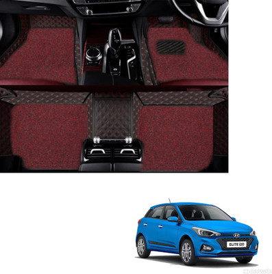 Autoclow Leatherite 7D Mat For  Hyundai Elite i20(Red, Red)