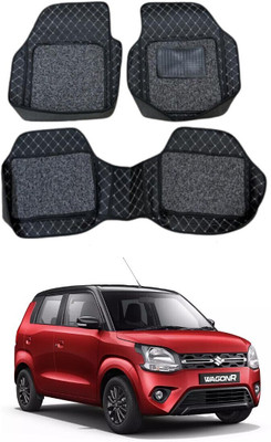 ARNEJA Leatherite 7D Mat For  Maruti Suzuki Wagon R 1.0(Silver, Black)