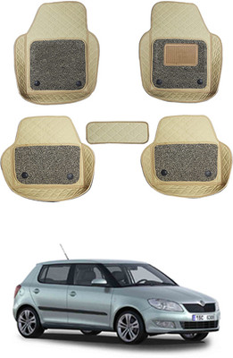 MATIES Leatherite 7D Mat For  Skoda Fabia(Beige)