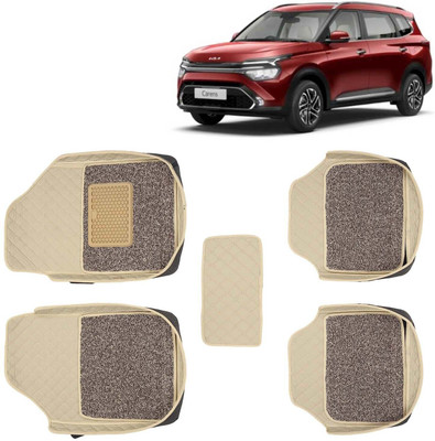KUNTAIL Leatherite 7D Mat For  Kia Carens(Beige)