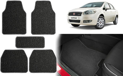 Carigiri PVC, Rubber Standard Mat For  Fiat Linea Classic(Black)