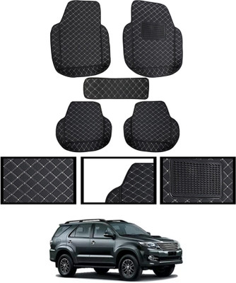 MATIES Leatherite 7D Mat For  Toyota Fortuner(Black)