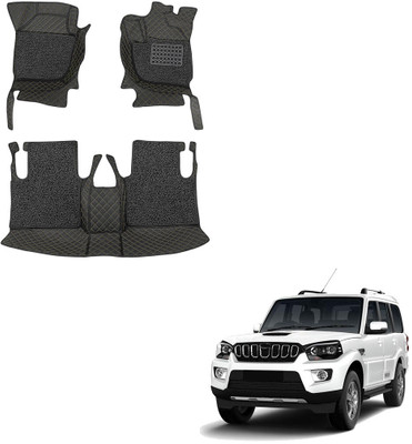 AUTOiSTiX Leatherite 7D Mat For  Mahindra Scorpio(Black, Beige)