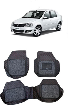 Arnejas Leatherite 7D Mat For  Renault Logan(Red, Black)