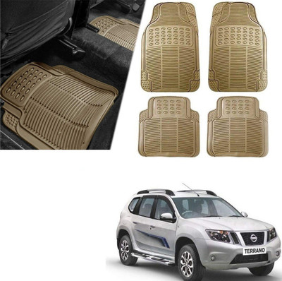 Znee Smart Rubber Standard Mat For  Universal For Car(Beige)