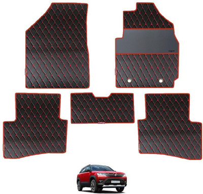 elegant Leatherite Standard Mat For  Maruti New Brezza(Black, Red)