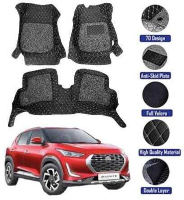 GENFRID Leather 7D Mat For  Nissan Magnite(Black)