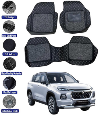 GENFRID Leather 7D Mat For  Maruti Grand Vitara(Silver, Black)
