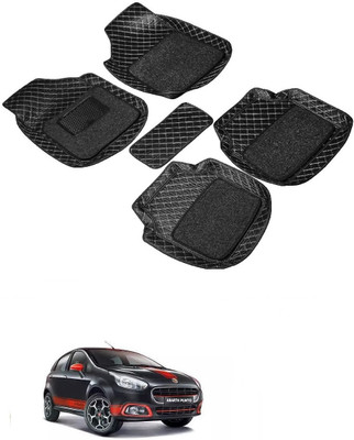 KUNTAIL ENTERPRISES Leatherite 7D Mat For  Fiat Abarth Punto(Black)