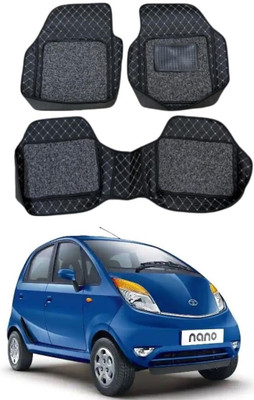 ARNEJA Leatherite 7D Mat For  Tata Nano(Silver, Black)