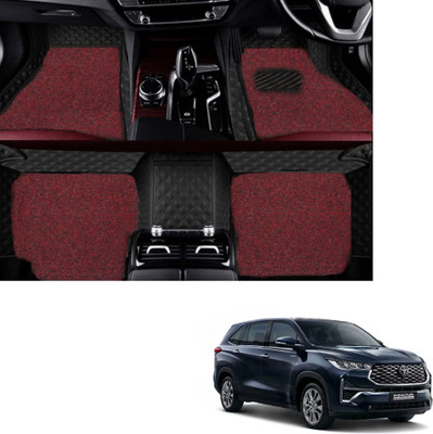Autoclow Leatherite 7D Mat For  Toyota Innova Hycross (7 Seater)(Black, Red)