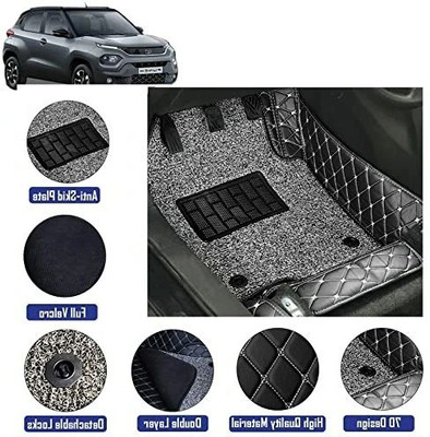 VIAZ VENTURES Leather 7D Mat For  Tata Punch(Black)