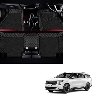 Autoclow Leatherite 7D Mat For  Kia Carnival Limousine (7 Seater)(Silver, Black)